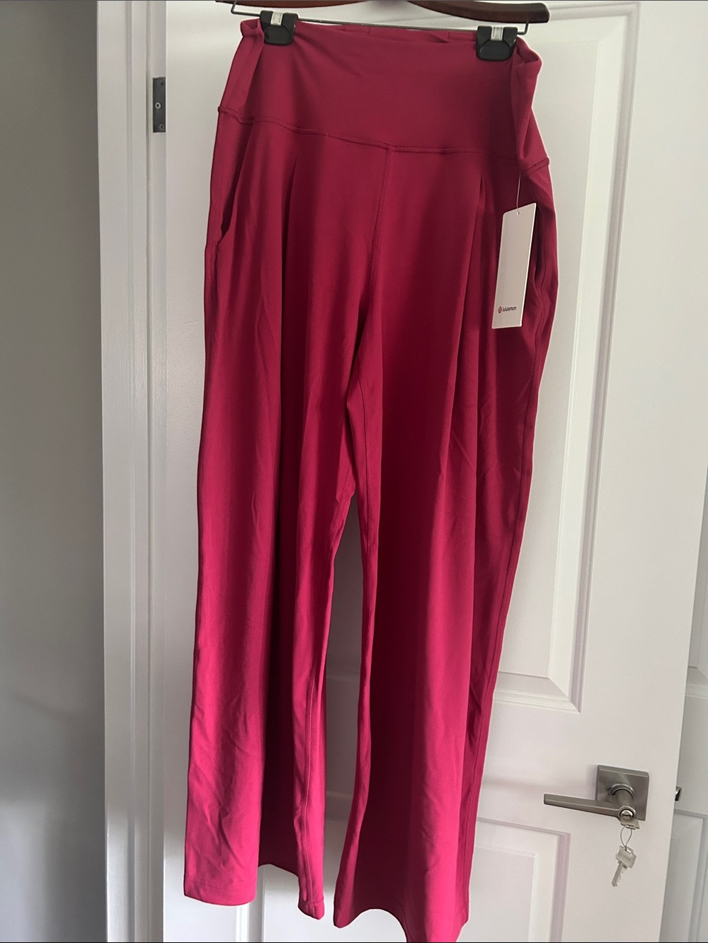 lululemon athletica Wide-Leg High-Rise Pants in Raspberry Pink